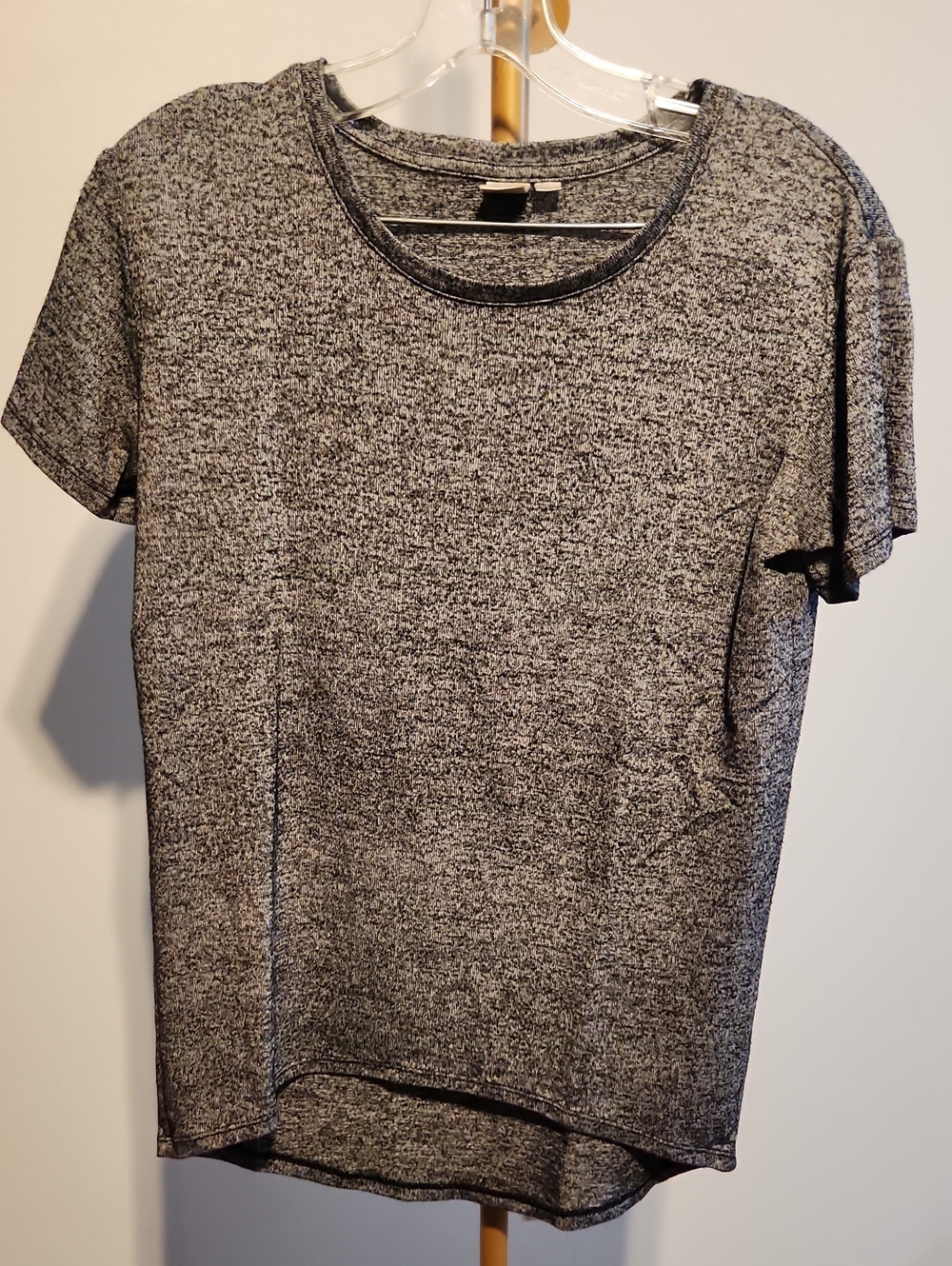 twik Heathered Black & White Short-Sleeve Crewneck Tee